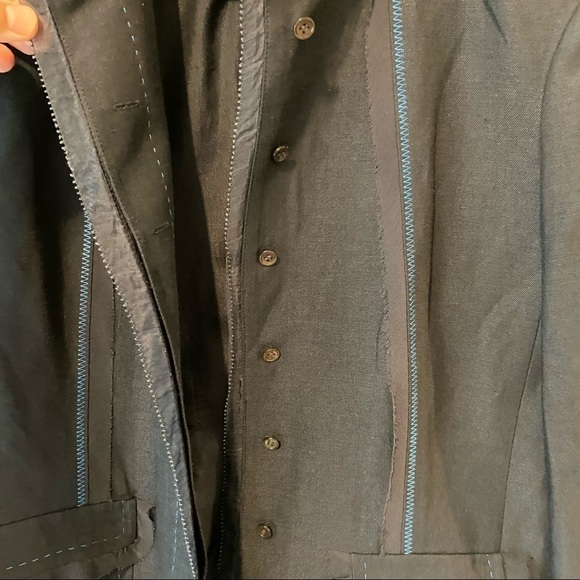 DKNY/Donna Karan Blue 100% Silk Panel Suit Jacket - Picture 6 of 12